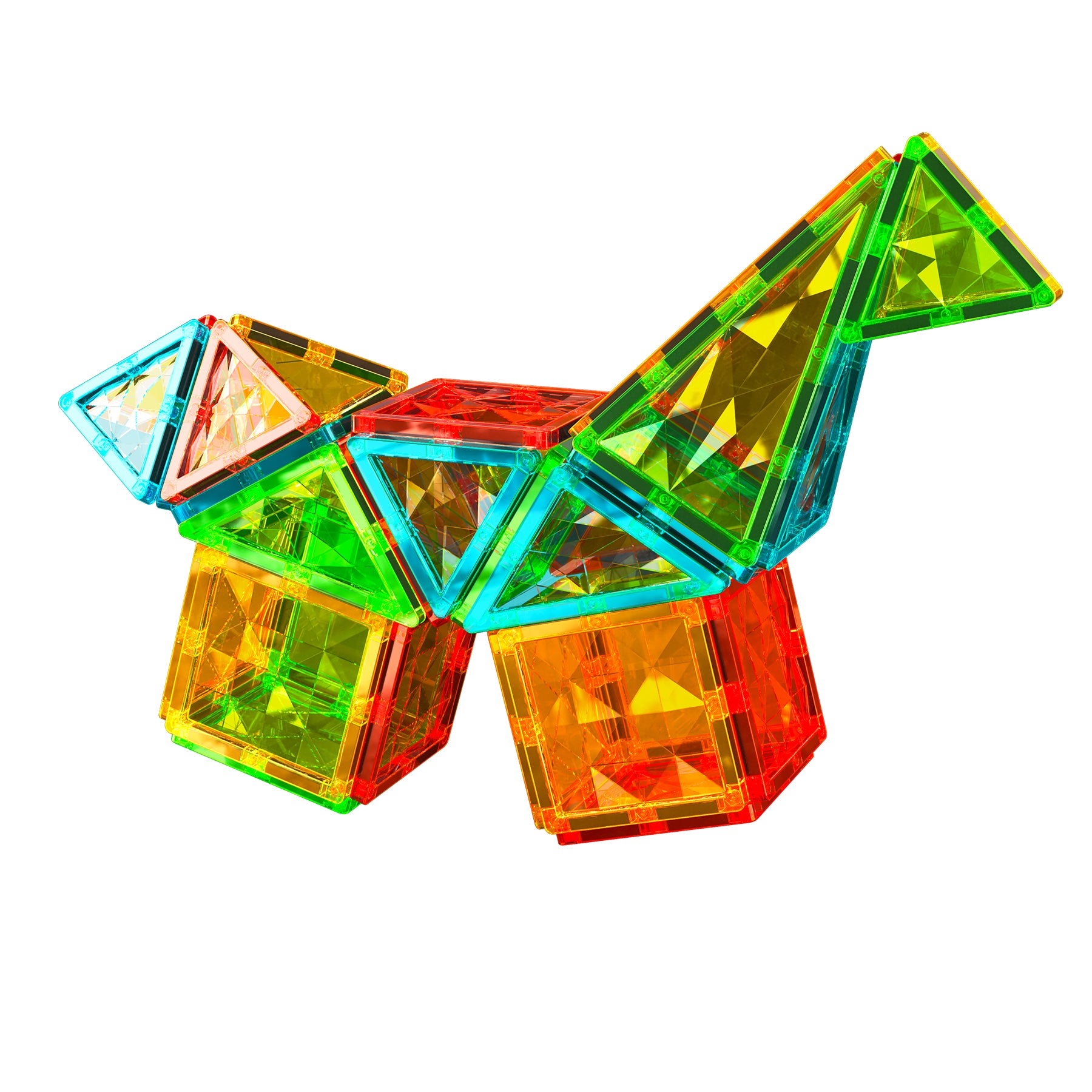 Gems Magnetic Tiles Construction Set, 32 Pieces