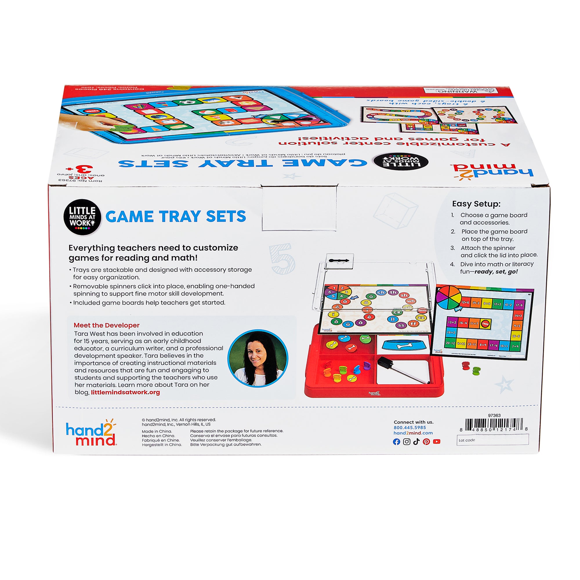 Little Minds at Work Reading & Math Game Tray Set