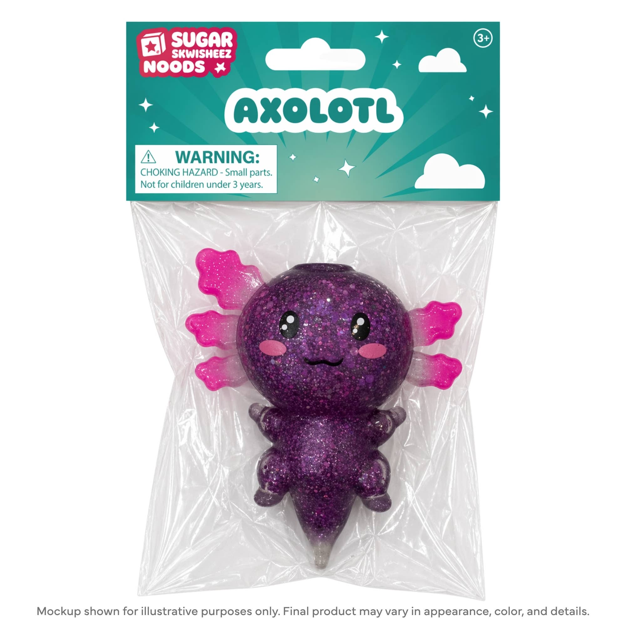 Assorted Sugar Skwisheez Axolotl - QTY 1 Squishy