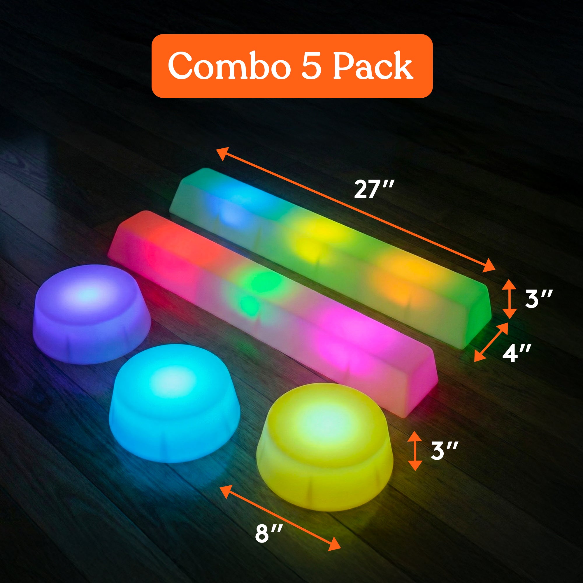 LED Stepping Stones for Kids – Light-Up Balance Blocks