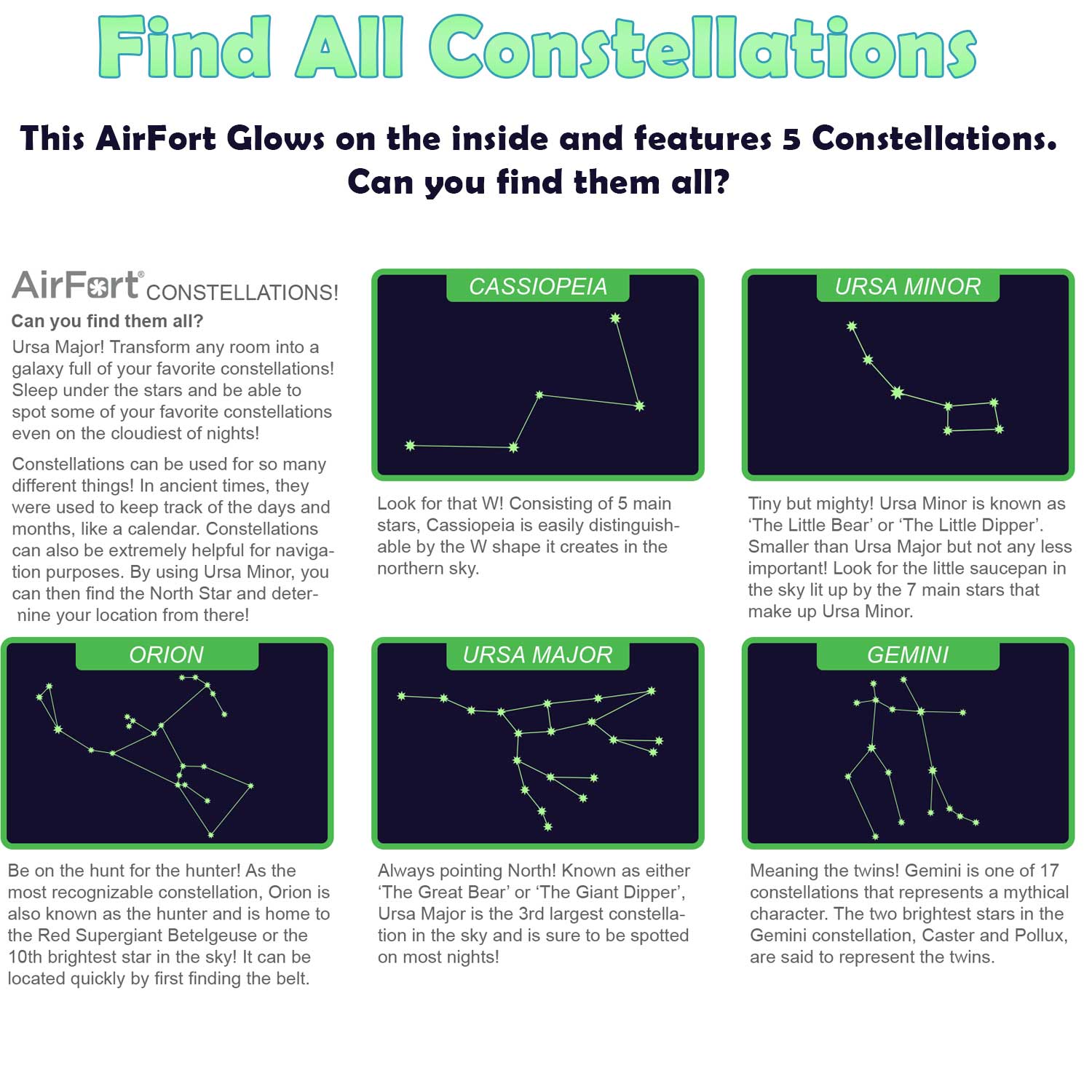 The Original AirFort - Constellation (Glow)