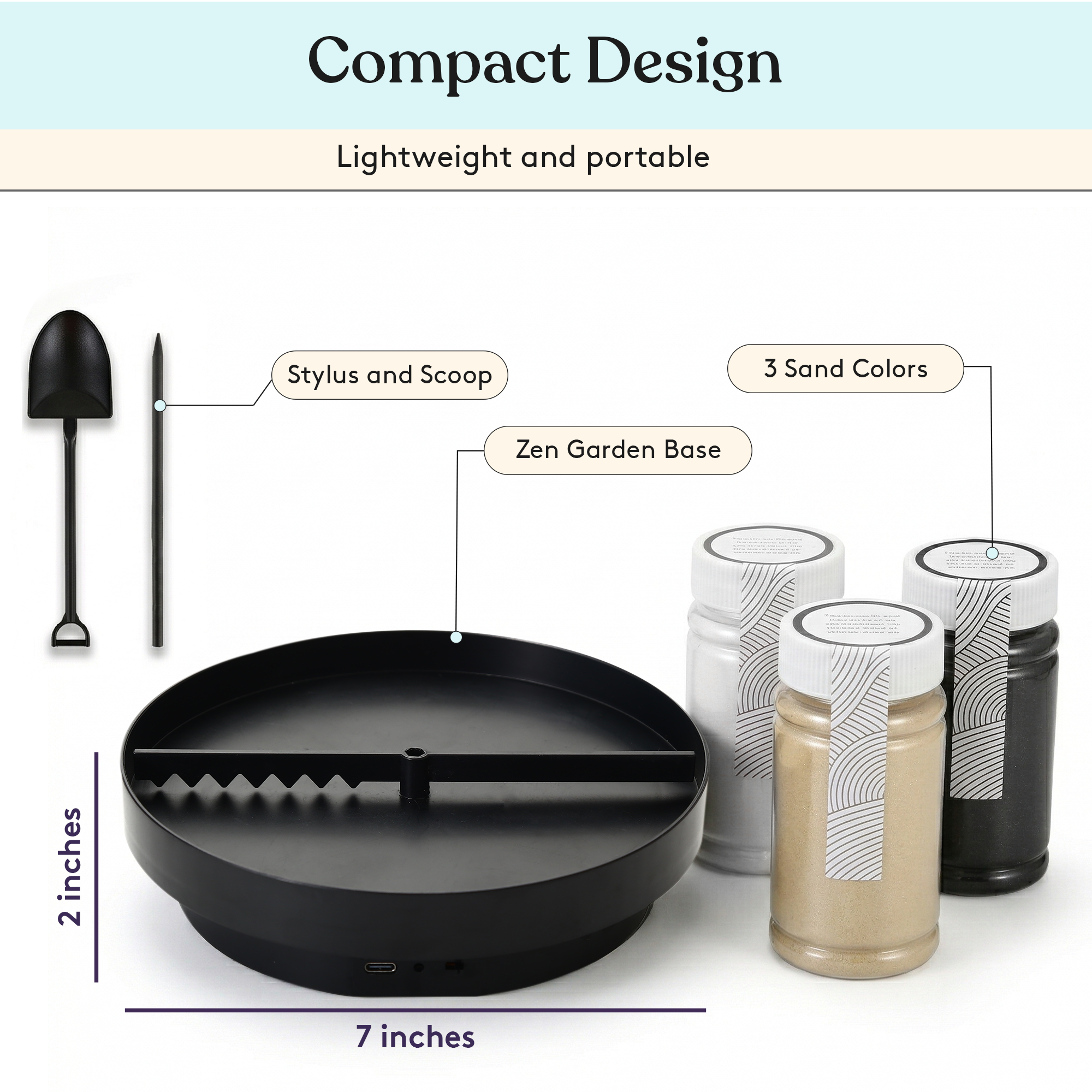 Special Supplies Sensory Sand Spinner for Kids and Adults, Great for playrooms, Sensory Rooms, Schools, Hours of Fun - Black