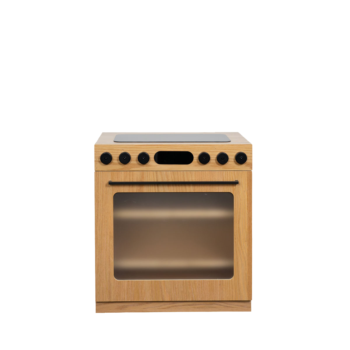 Oak Fluted Play Oven β Montessori Wooden Toy Kitchen
