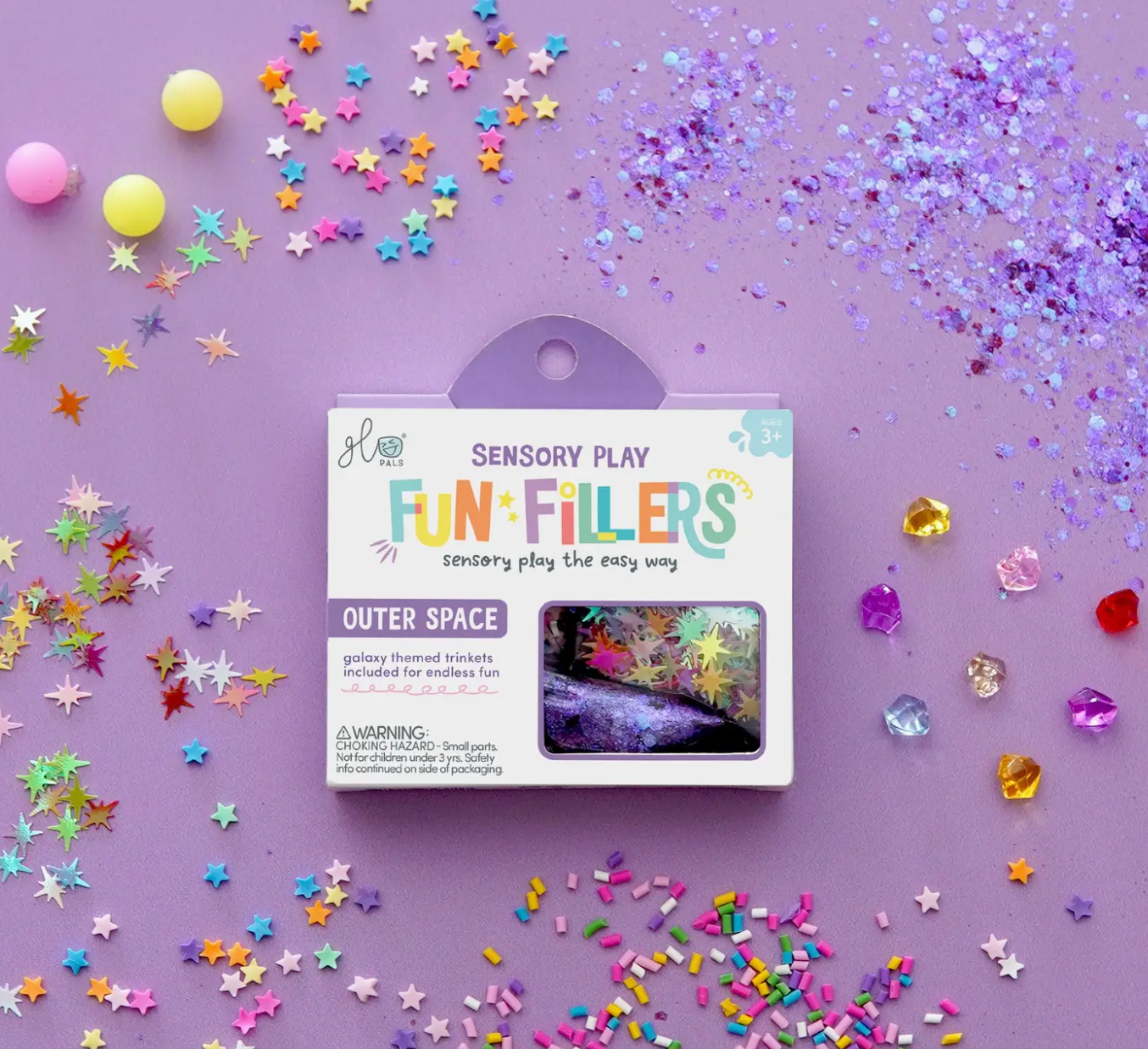 Sensory Play Jar + Outer Space Fun Filler