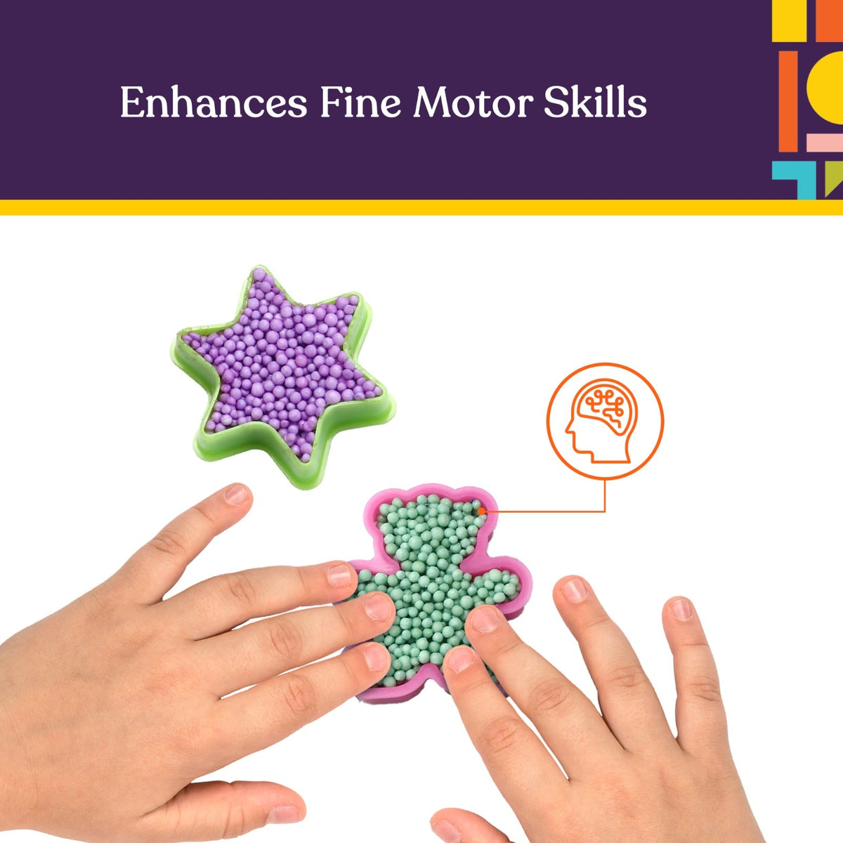Fun Foam Modeling Foam Beads Play Kit ( 10 Blocks)- 4 Shapes