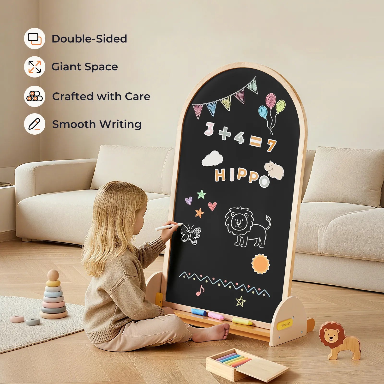 Tiny Land® Double-Sided Arched Magnet Chalkboard