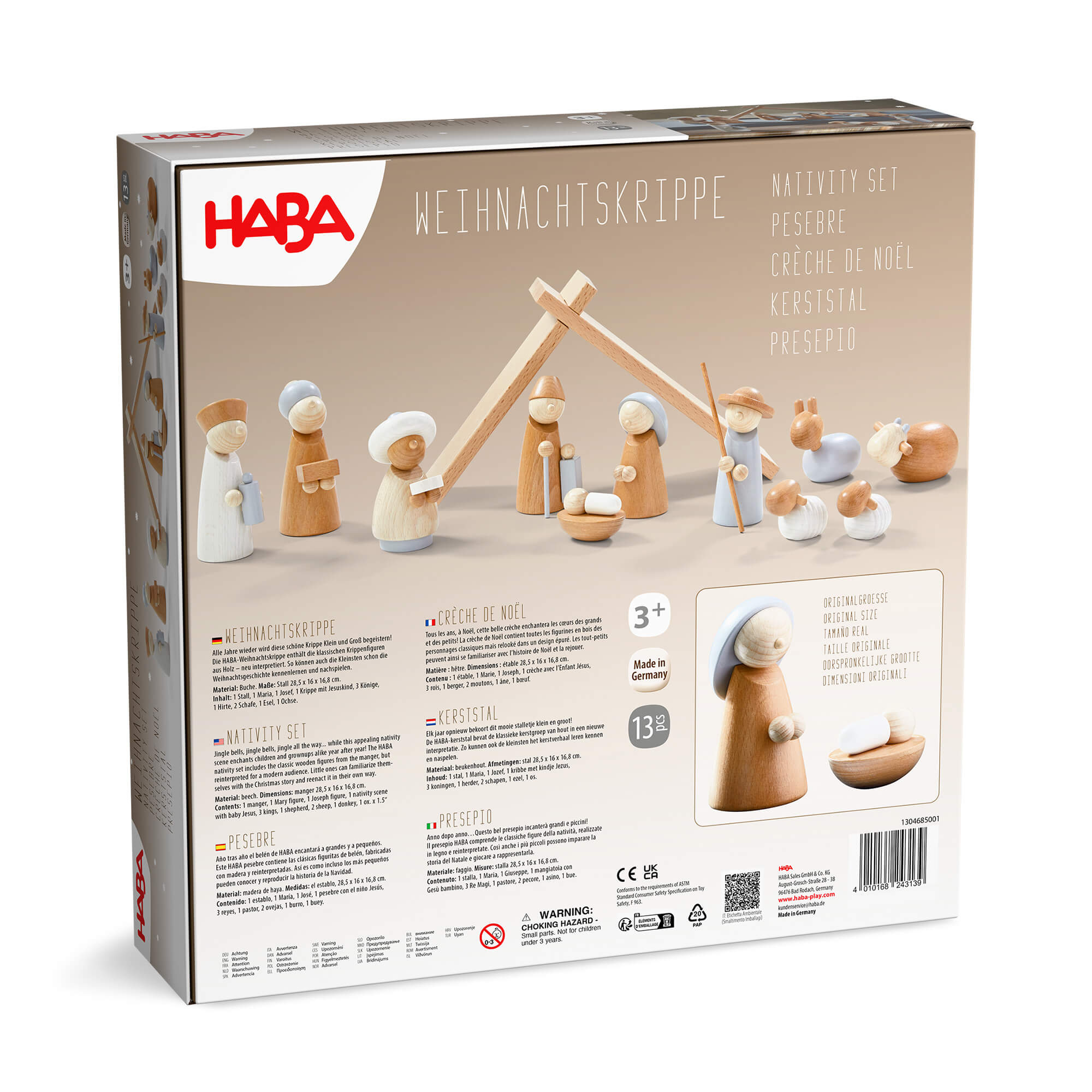 Natural Wood Nativity Set