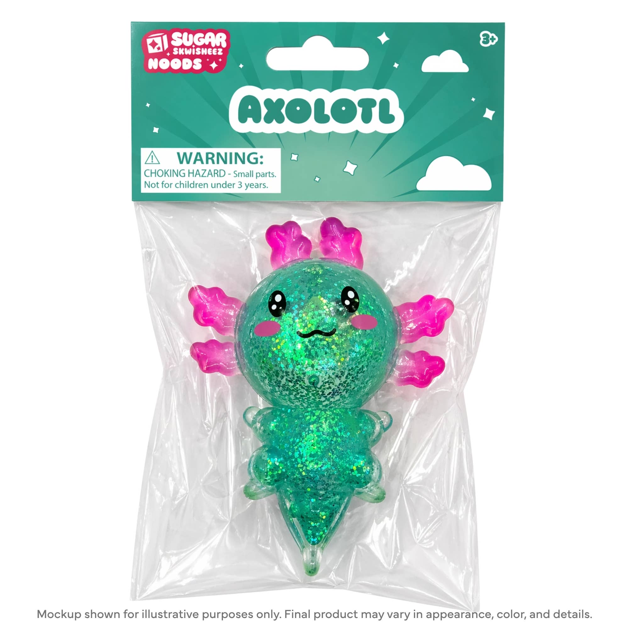 Assorted Sugar Skwisheez Axolotl - QTY 1 Squishy