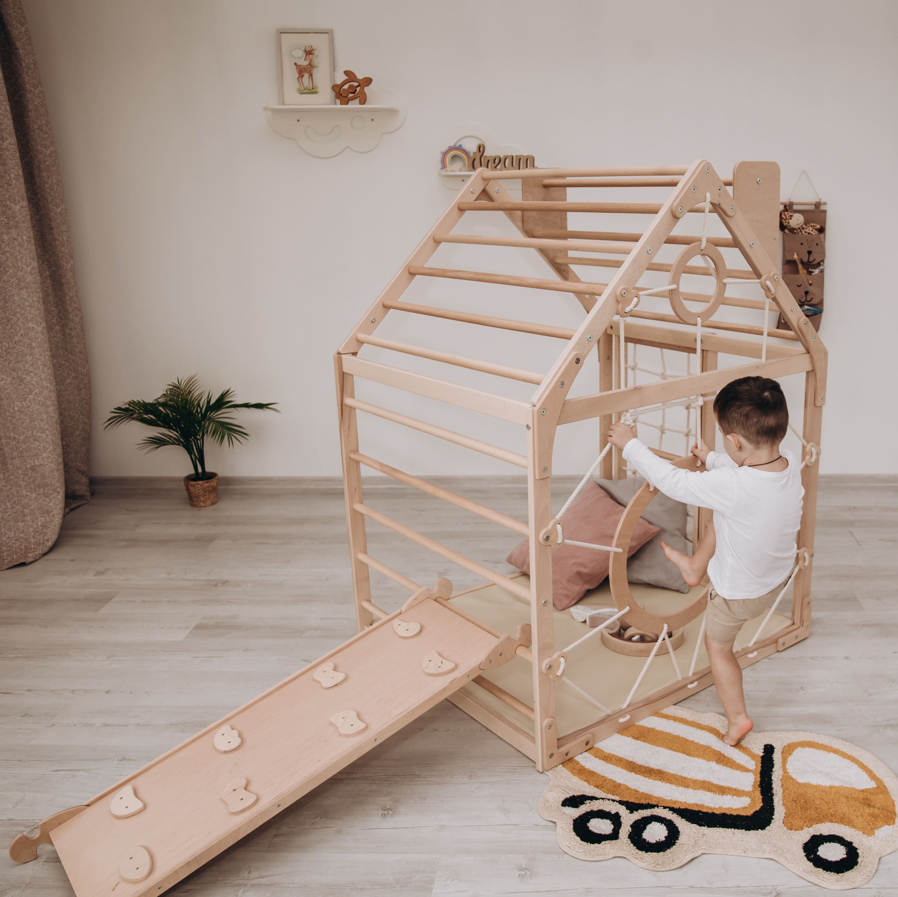 Wooden Climbing Playhouse