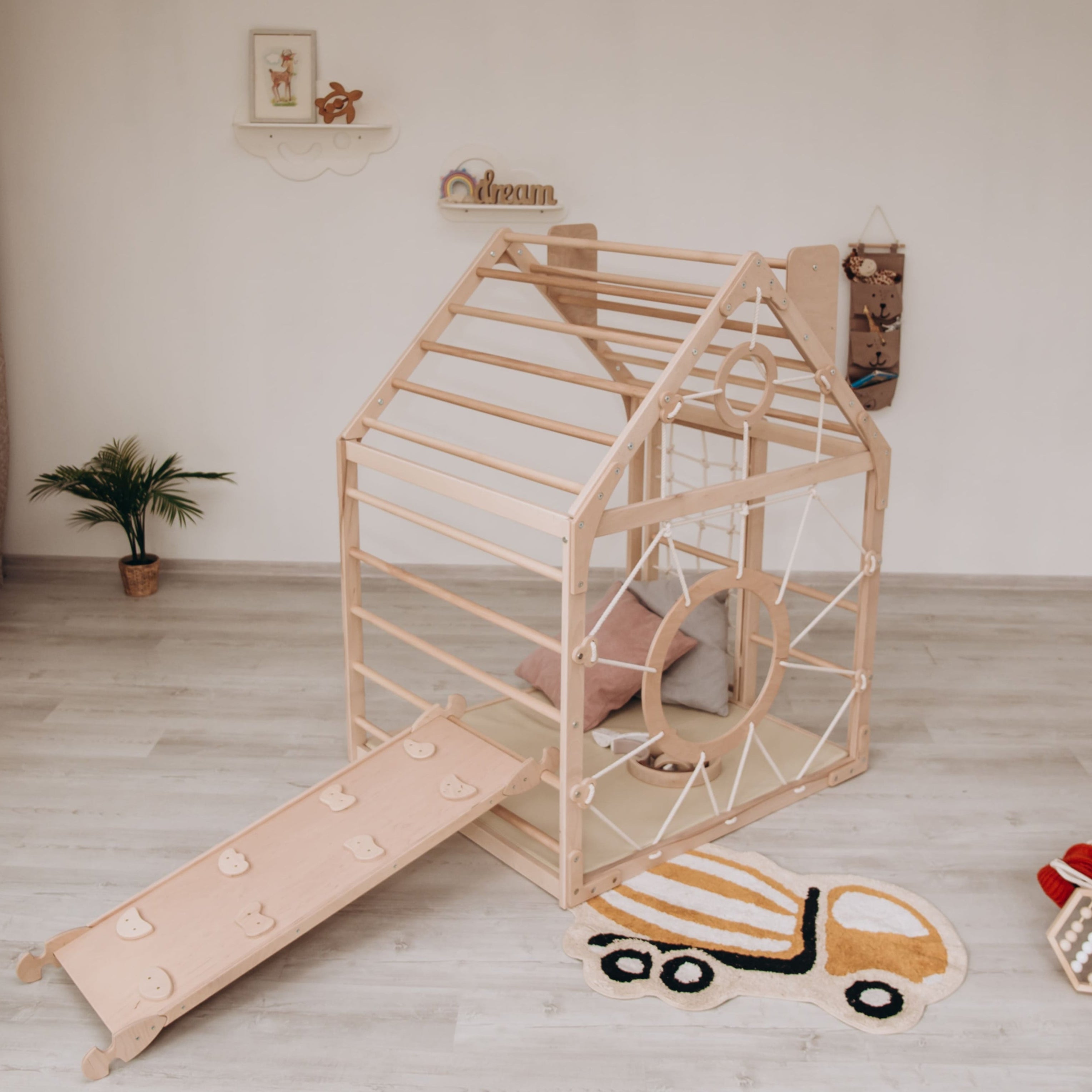 Wooden Climbing Playhouse