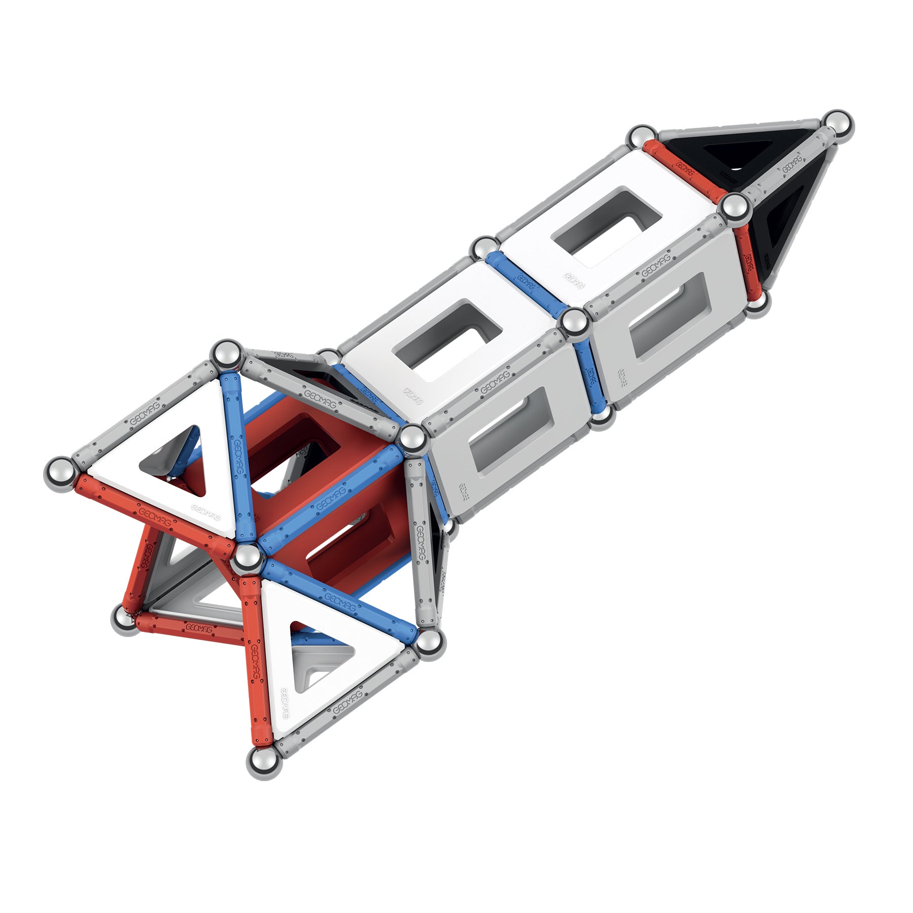 Classic Panels Magnetic Construction Set, NASA Rocket, 103 Pieces