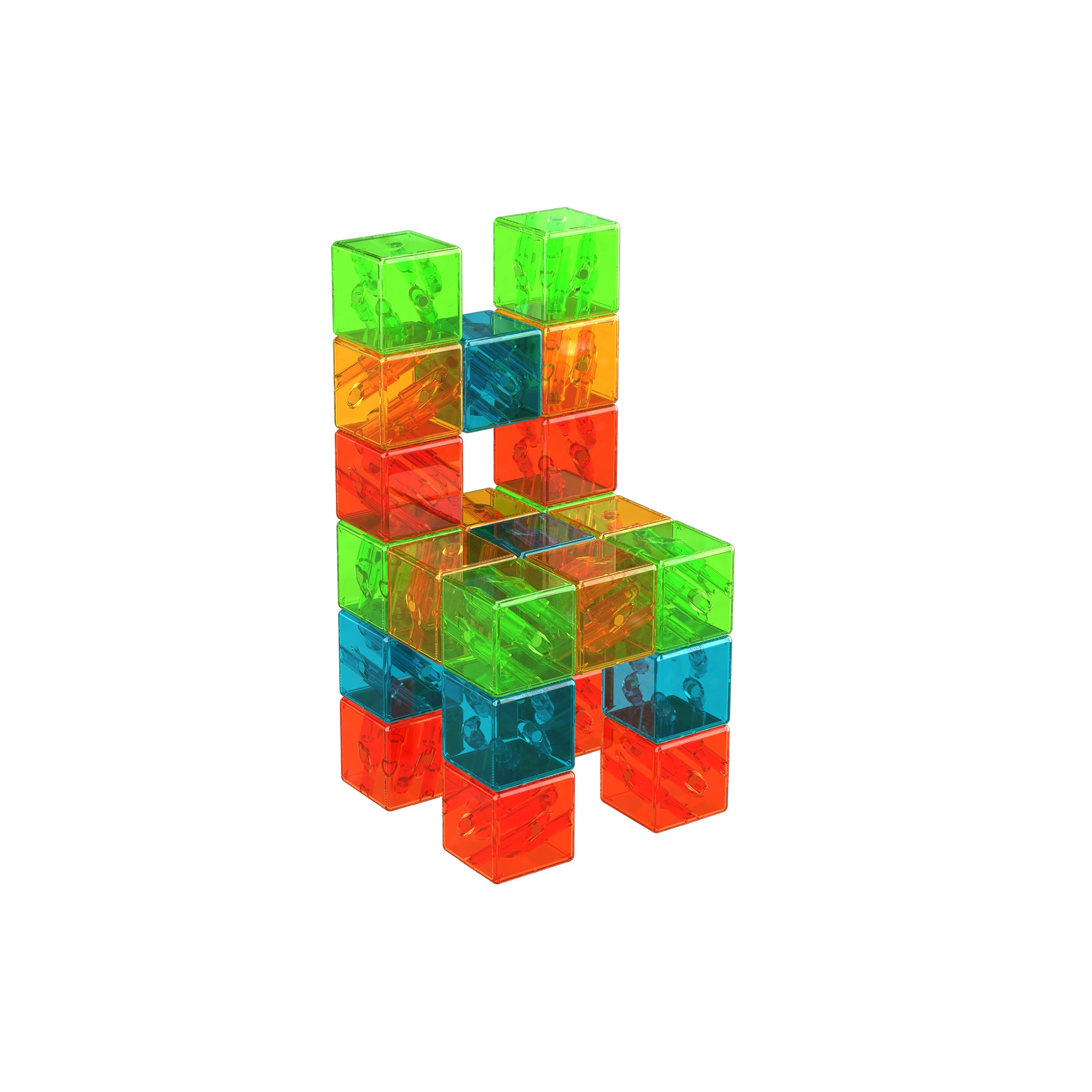 Magnetic Blocks Gems Set, 24 Pieces