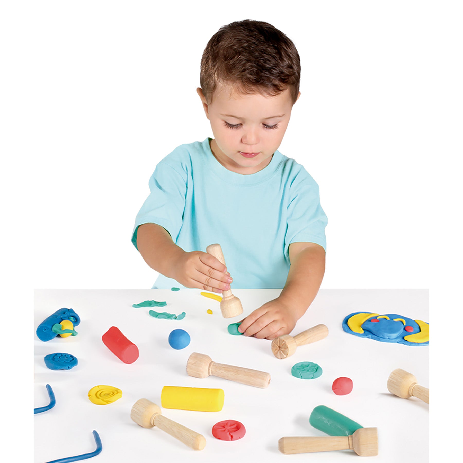 Plastilina Modeling Clay Baby School Pack, 20 Bars & 9 Stamps