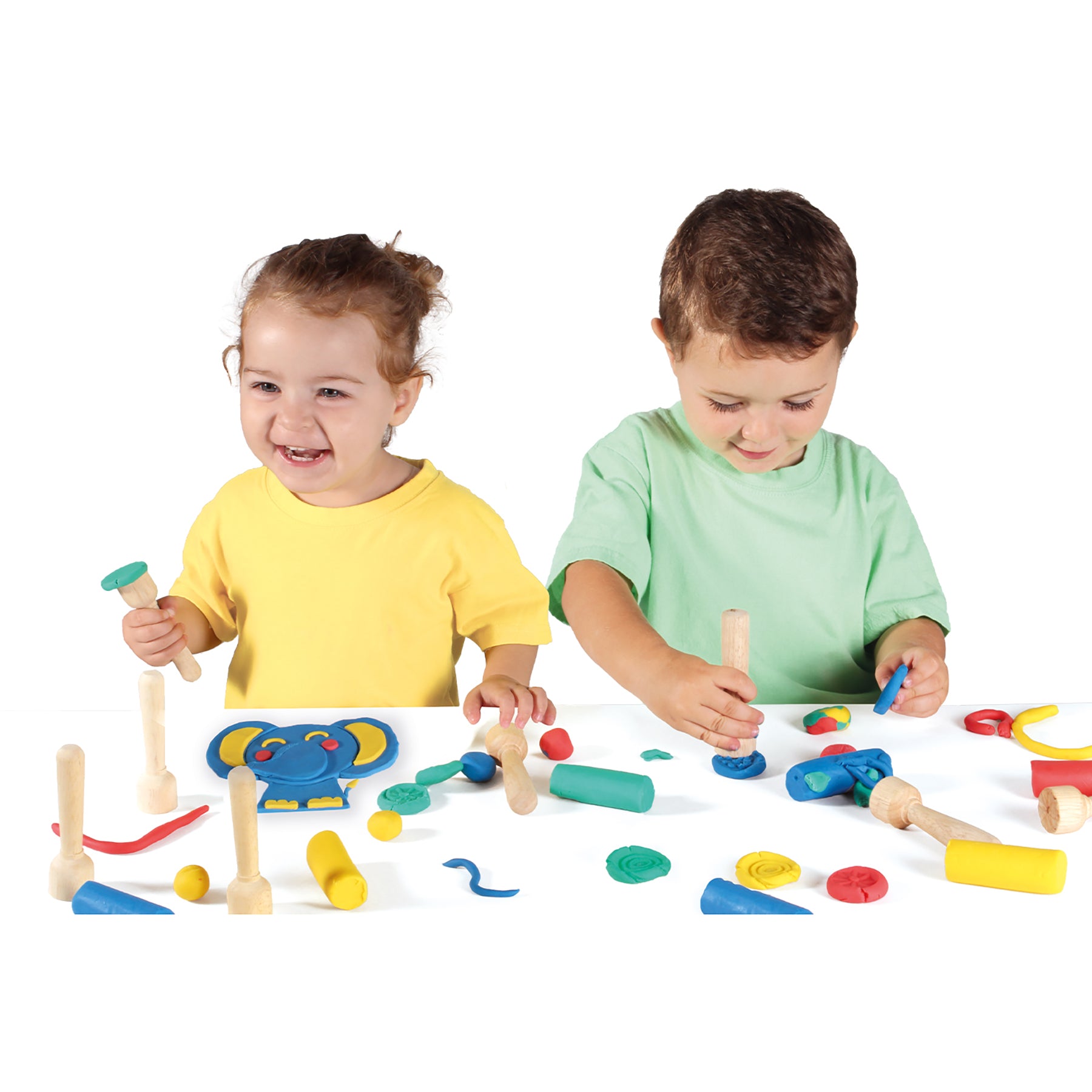 Plastilina Modeling Clay Baby School Pack, 20 Bars & 9 Stamps