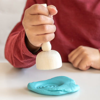 Wooden Dough Stampers - Set of 4