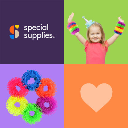 Squishy Fuzzy Band Bracelets (6 Pack)