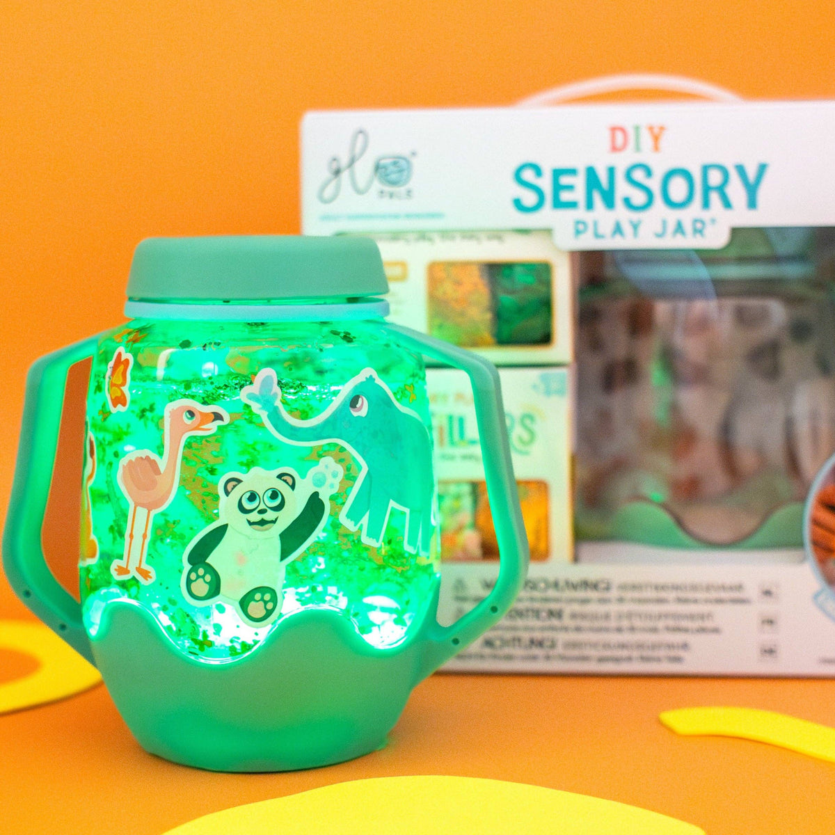 Sensory Play Jar + Zoo Filler Set