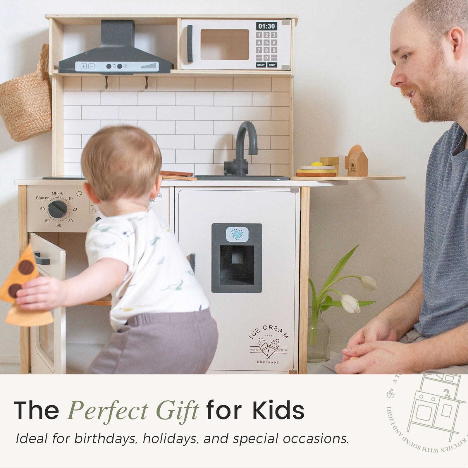 Tiny Land® Interactive Play Kitchen with Sounds & Cookware