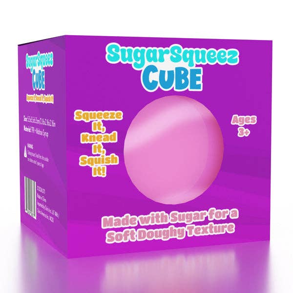 SugarSqueez Cube Squishy Fidget (1pc) Assorted Colors