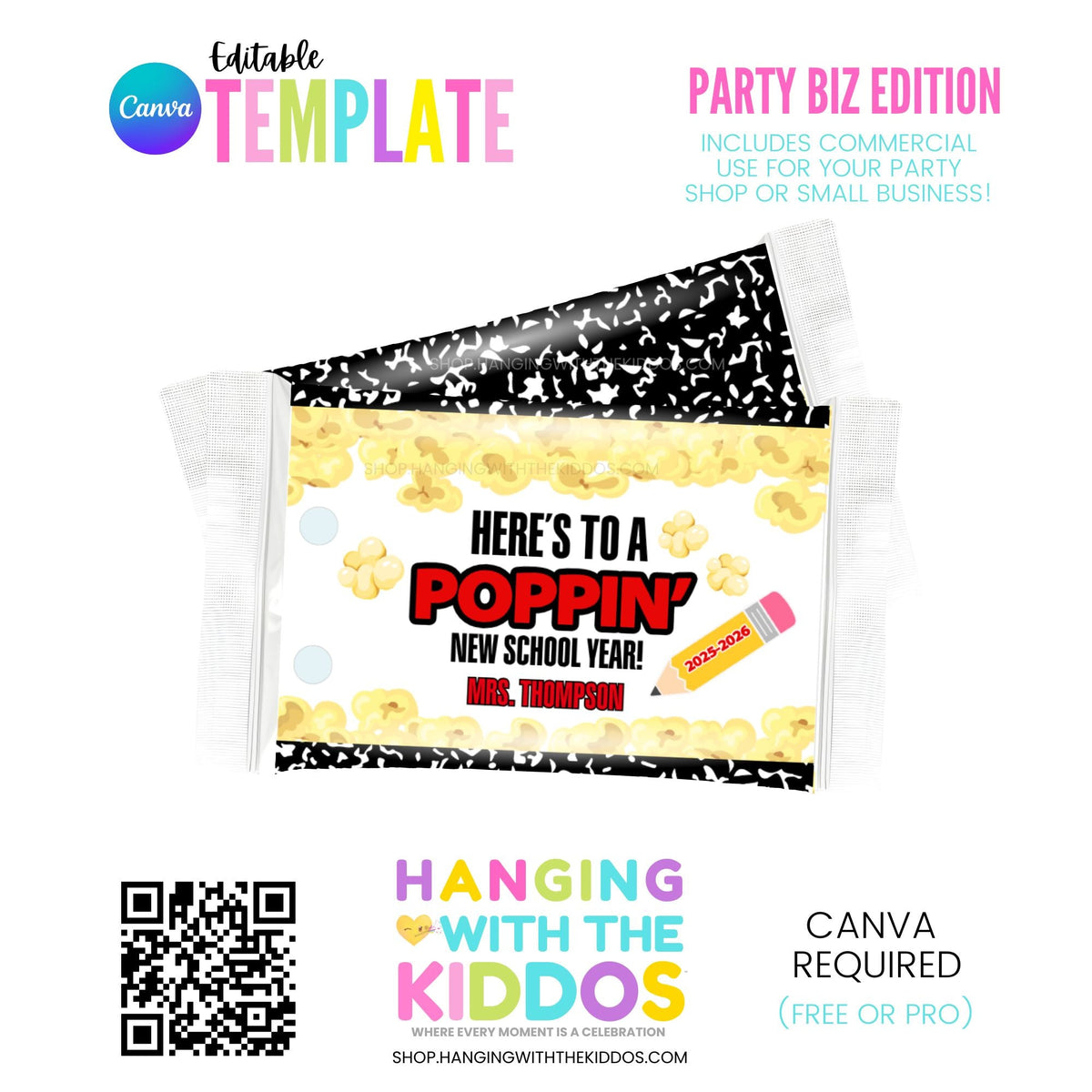Back to School Label Bundle | Editable Canva Templates