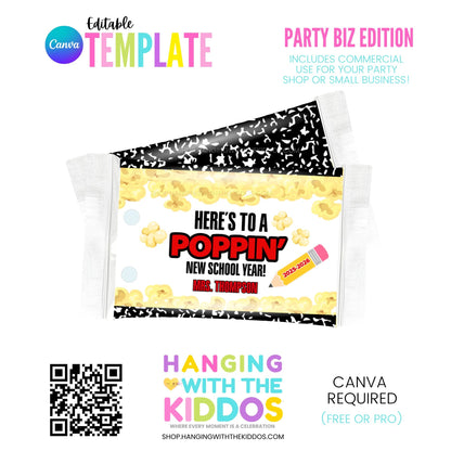 Back to School Label Bundle | Editable Canva Templates