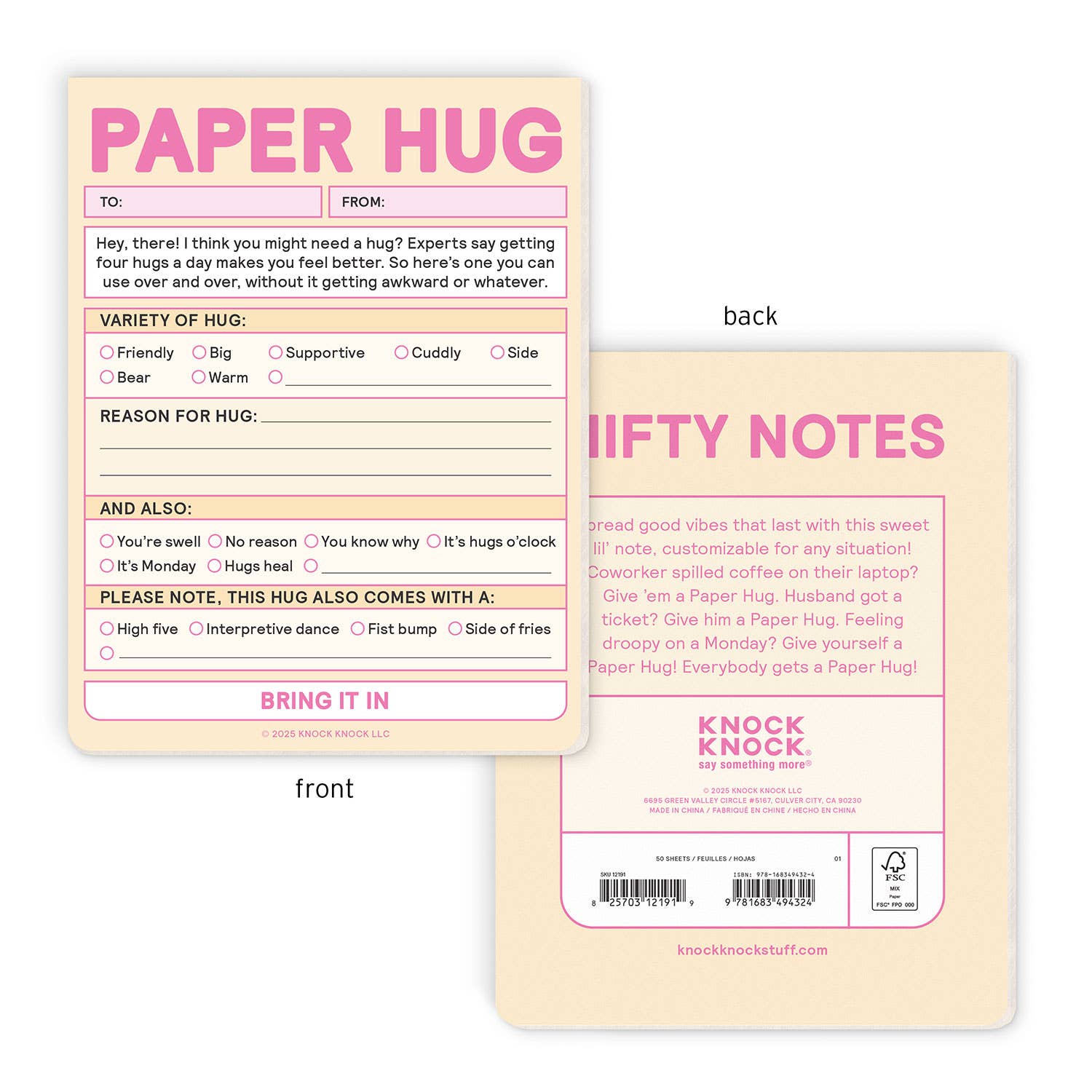 Paper Hug Nifty Note