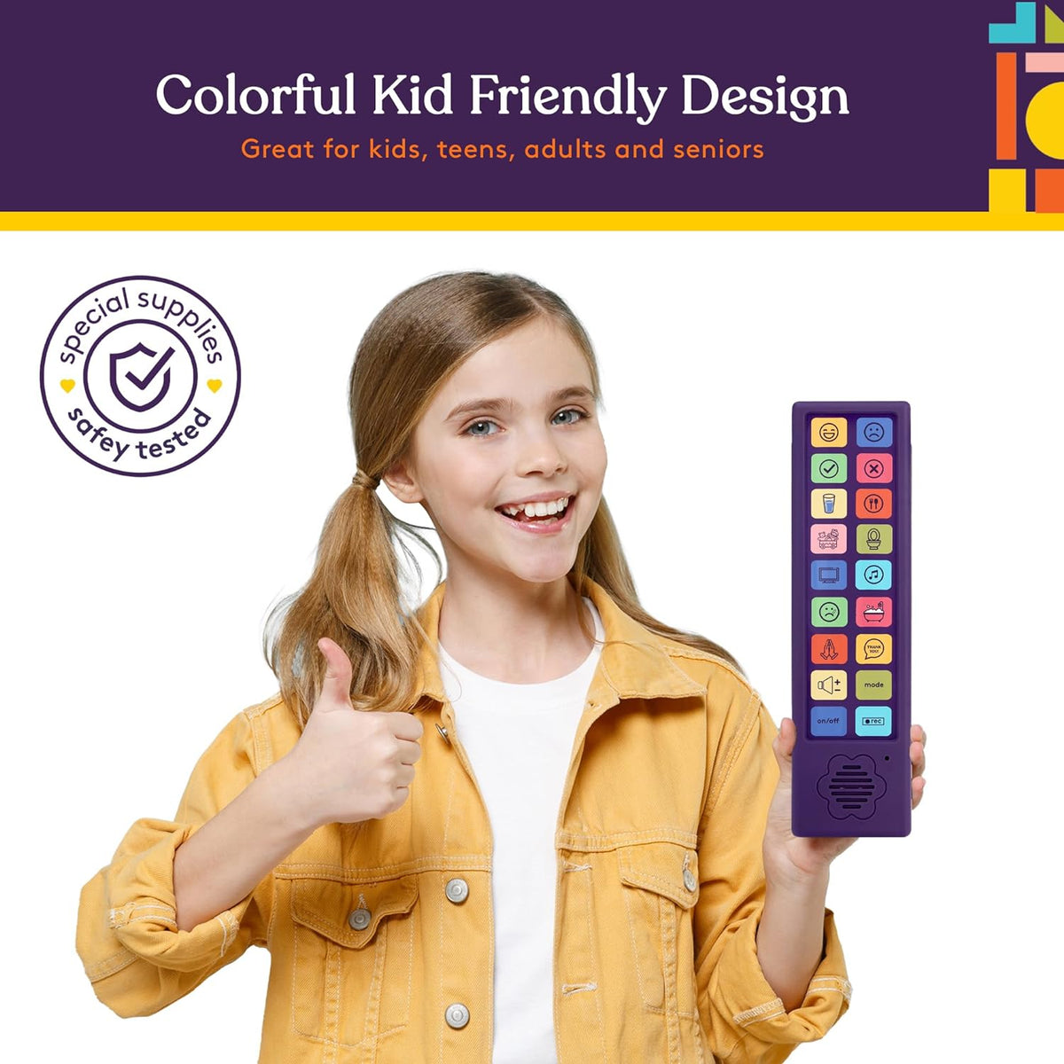 Special Supplies AAC Communication Device for Speech Therapy, Talker Buddy Communication Device for Non Verbal Kids & Adults, Autism Talking Aids for Home or School, Communication Device W/Travel Bag and Recording Option