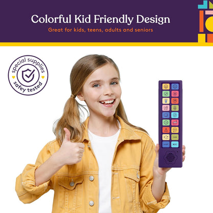 Special Supplies AAC Communication Device for Speech Therapy, Talker Buddy Communication Device for Non Verbal Kids & Adults, Autism Talking Aids for Home or School, Communication Device W/Travel Bag and Recording Option