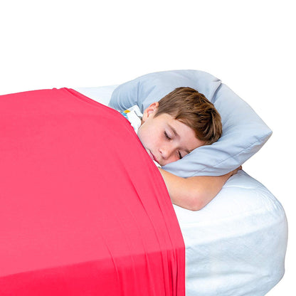 Sensory Bed Sheet for Kids Compression Alternative to Weighted Blankets - Red