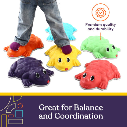 Frog Stepping Stones – Deluxe 6-Piece Set with Bonus Game