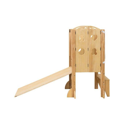 PreK Laurel 4-in-1 Foldable Kitchen Tower, Step Stool, Slide & Chalkboard