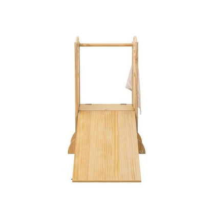 PreK Laurel 4-in-1 Foldable Kitchen Tower, Step Stool, Slide & Chalkboard