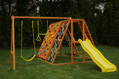 Sycamore Backyard Climbing Set – 2 Swings, Trapeze Bar & Outdoor Fun