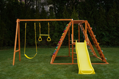 Sycamore Backyard Climbing Set – 2 Swings, Trapeze Bar & Outdoor Fun