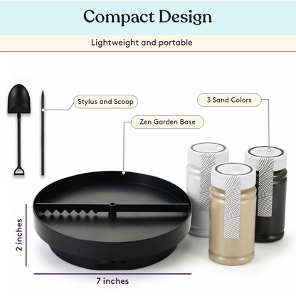 Special Supplies Sensory Sand Spinner for Kids and Adults, Great for playrooms, Sensory Rooms, Schools, Hours of Fun - Black
