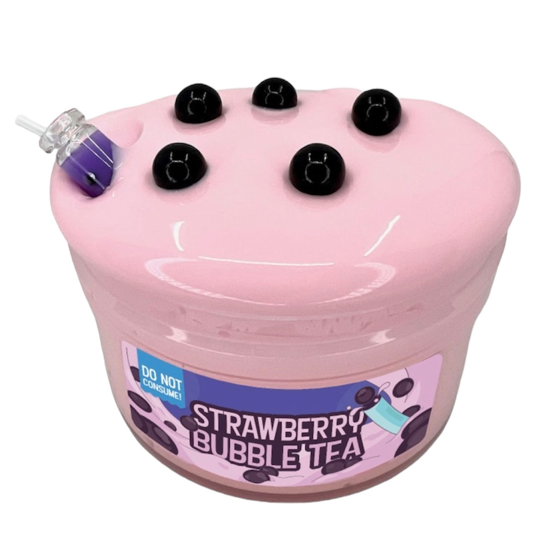 Strawberry Bubble Tea Slime