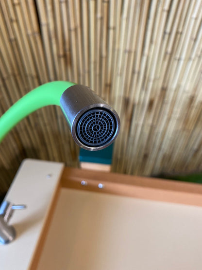 KSO-A4B2C2FFLEX Kids' Station Outdoor Water Works Sand/Water Triple Trough with Flexible Rubber Faucet