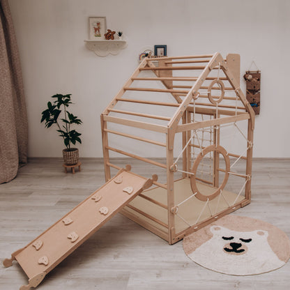Wooden Climbing Playhouse