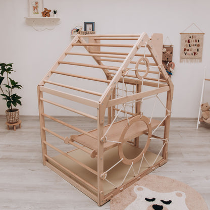 Wooden Climbing Playhouse