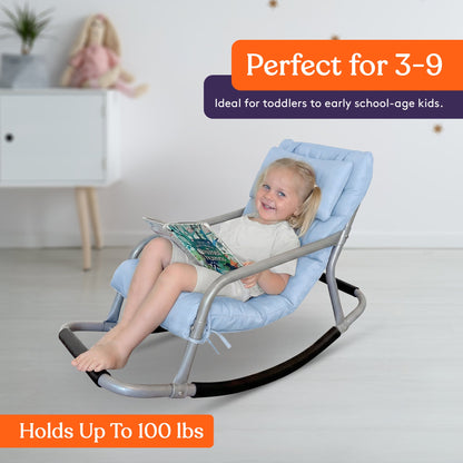 Special Supplies Sensory Rocking Chair for Kids - Comfortable Kids Rocker- Versatile Floor Chair with Soft Fabric and Stability for Playroom, Bedroom, or Nursery (Ages 3+)