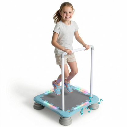 Special Supplies Kids Musical LED Trampoline Rebounder Bouncing Board – Sensory Balance and Bounce Toy for Indoor and Outdoor Kids Toys - Outdoor Play Equipment