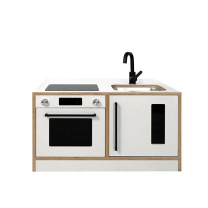 Kitchenette Mini – White & Oak Pretend Play Station