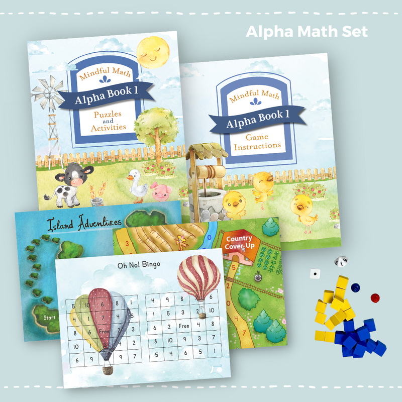 Mindful Math Alpha Set (Puzzles and Activities + Game Kit)