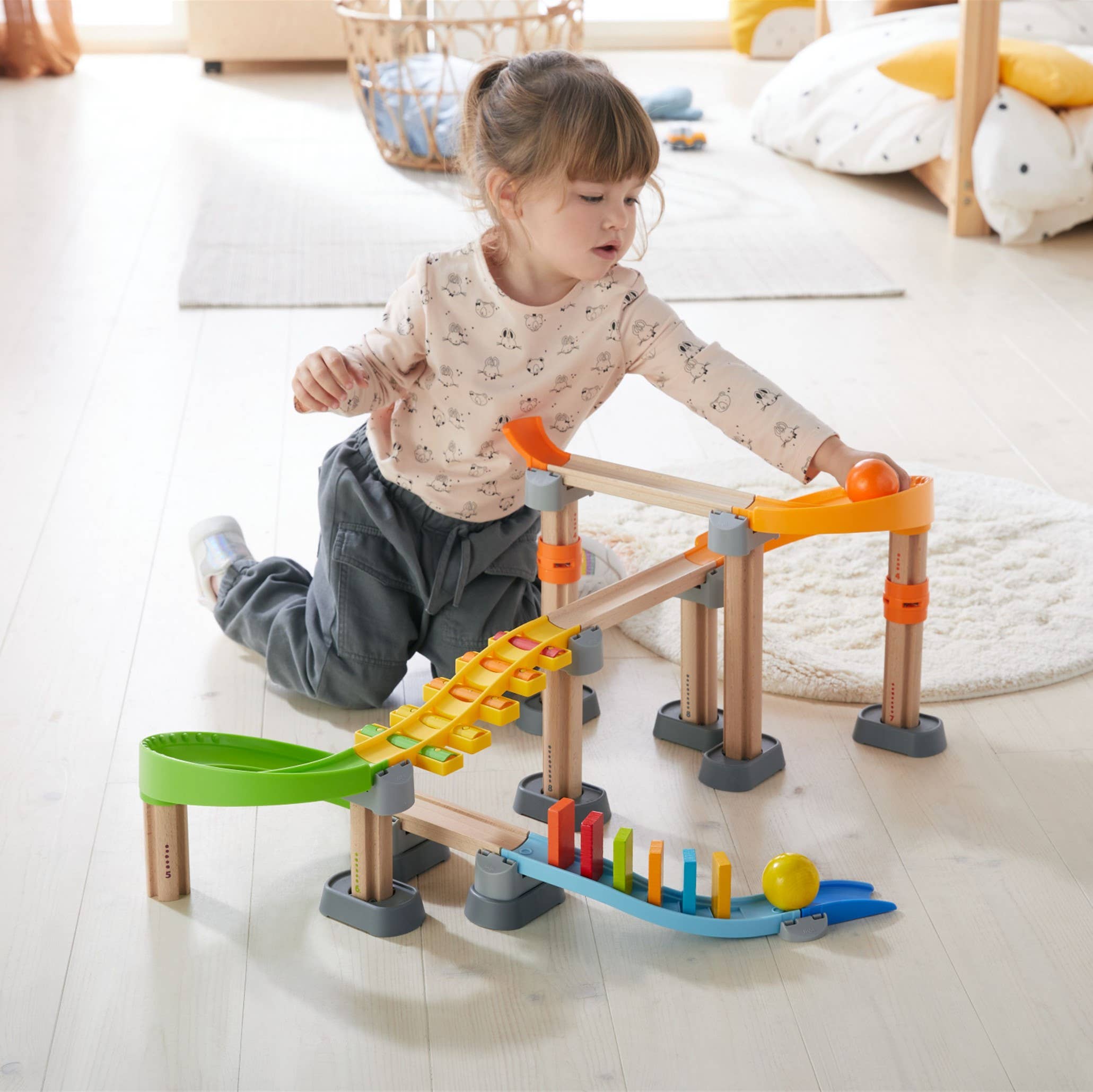 Kullerbu Melody Dominoes Set - Musical Wooden Ball Track