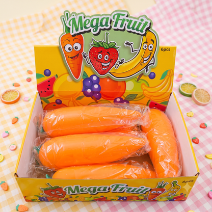 12" Ultra Jumbo Carrot Squishy Sensory Fidget Toy