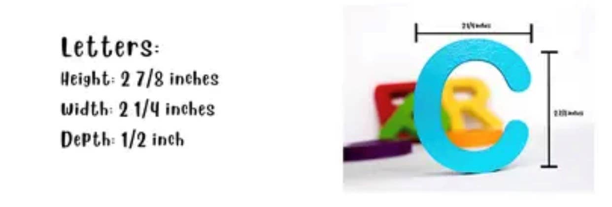 Jumbo 3" Wooden Letters A-Z