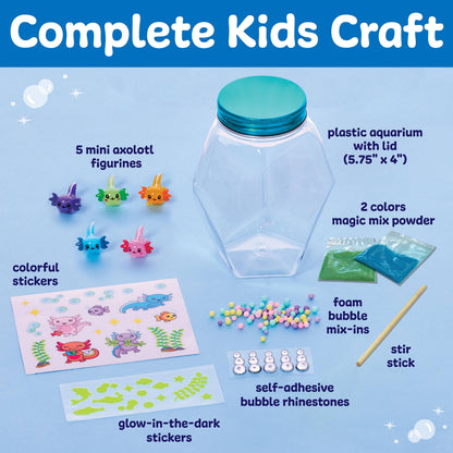 Make an Axolotl Glowing Aquarium Craft for Kids