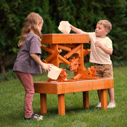 Outdoor Wooden Water Table for Toddlers | Kids’ Sensory Play Station
