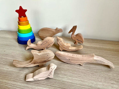 Wooden Ocean Animals Set